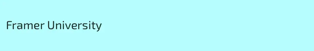 Framer University